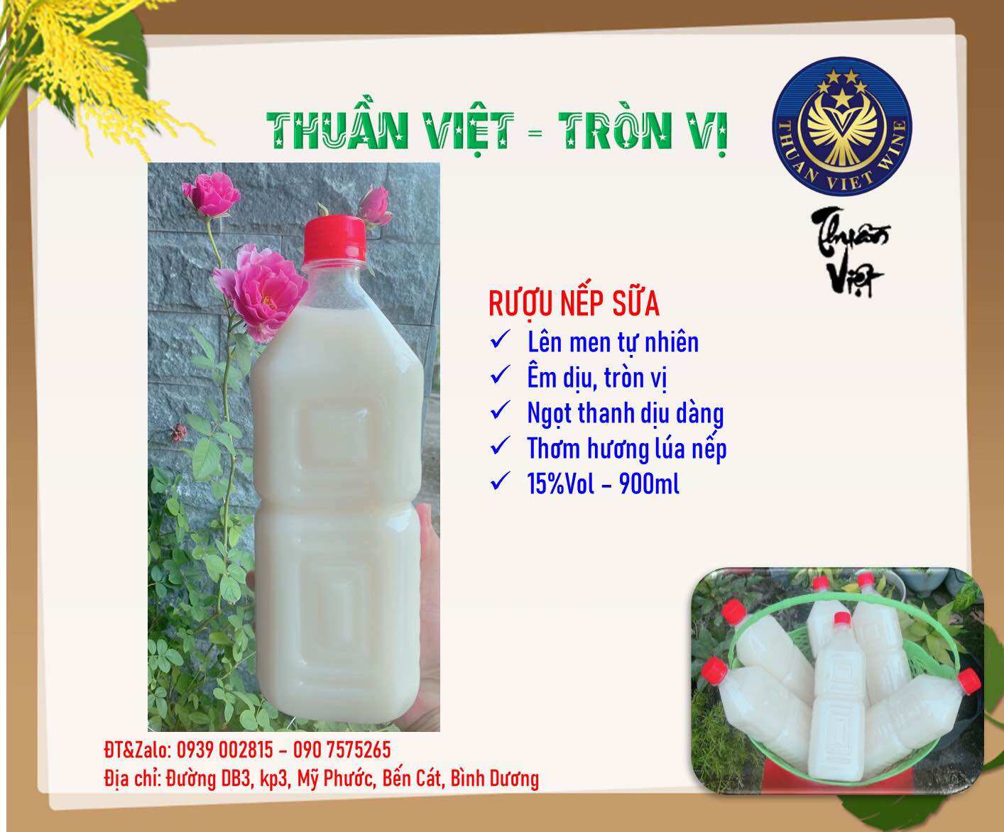 Rượu nếp đục 850ml