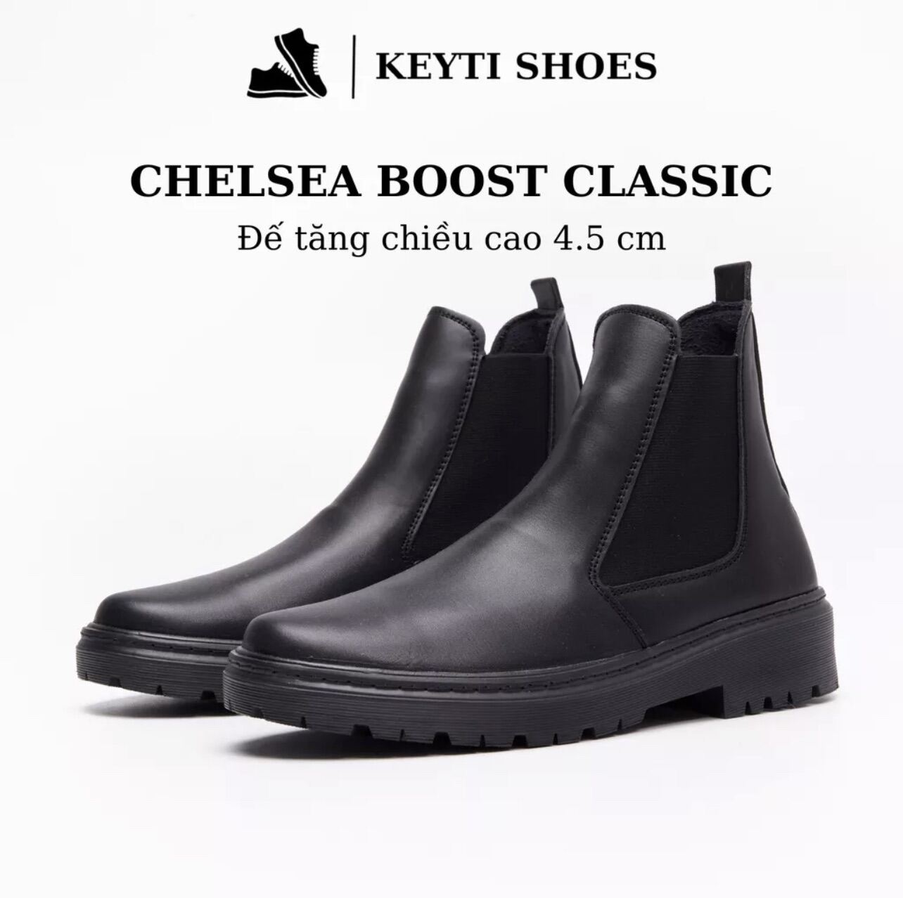 Giày Chelsea boost Classic đế tăng chiều cao, tăng 4.5cm