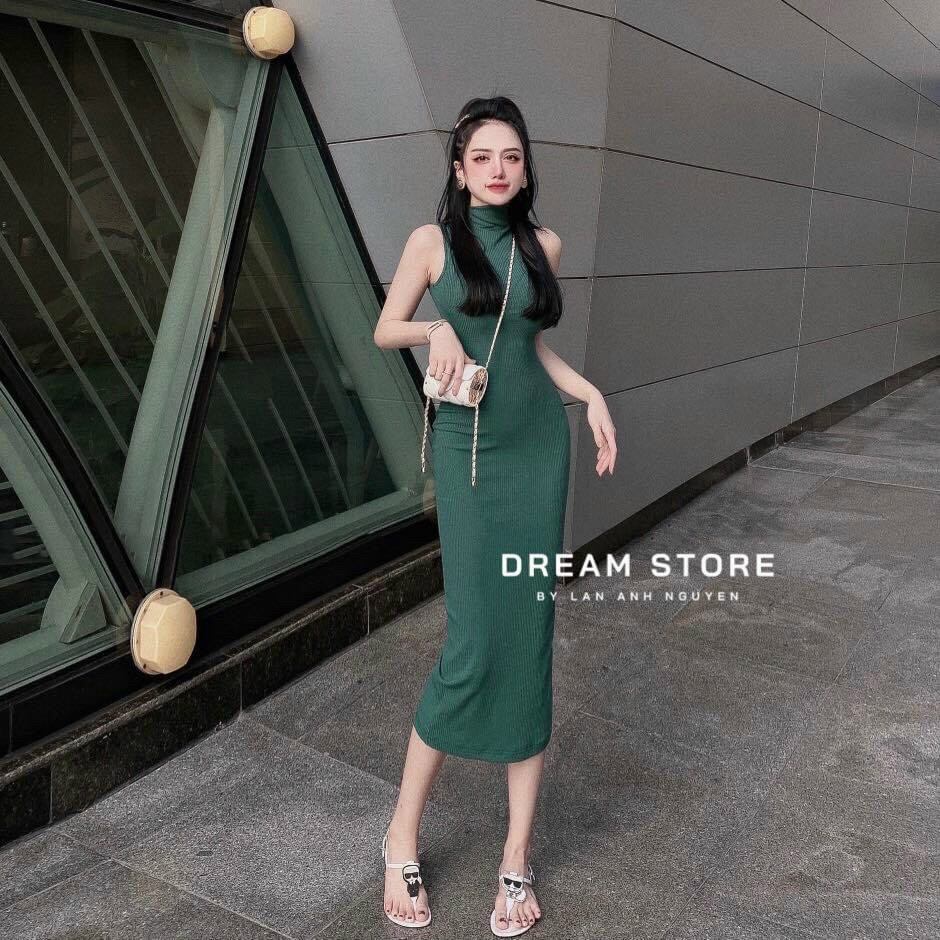 Đầm nữ# đầm kiểu nữ# đầm body kiểu cổ lọ, sát nách# đầm form dài# đầm ôm tôn dáng# form từ 38kg đến dưới 50kg