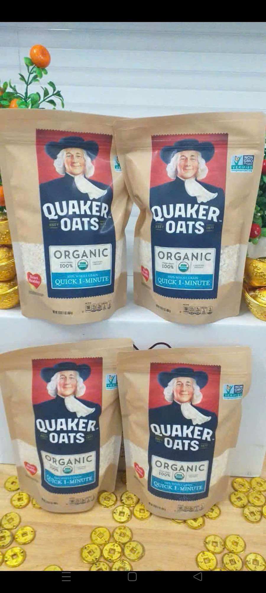 [ Date 2028] Yến Mạch QUAKER OATS ORGANIC 454G ( Cán Vỡ )