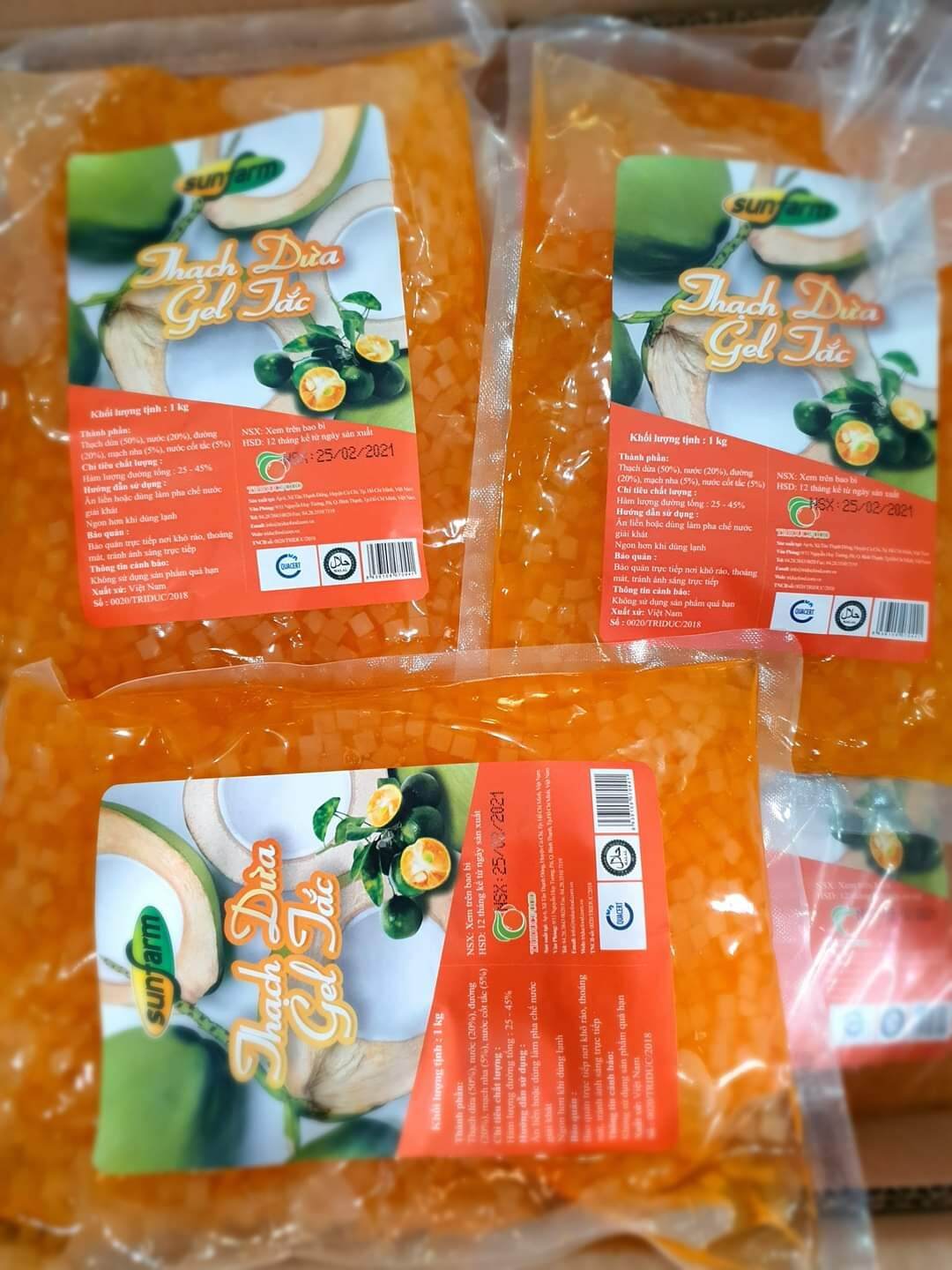 Thạch dừa gel tắc