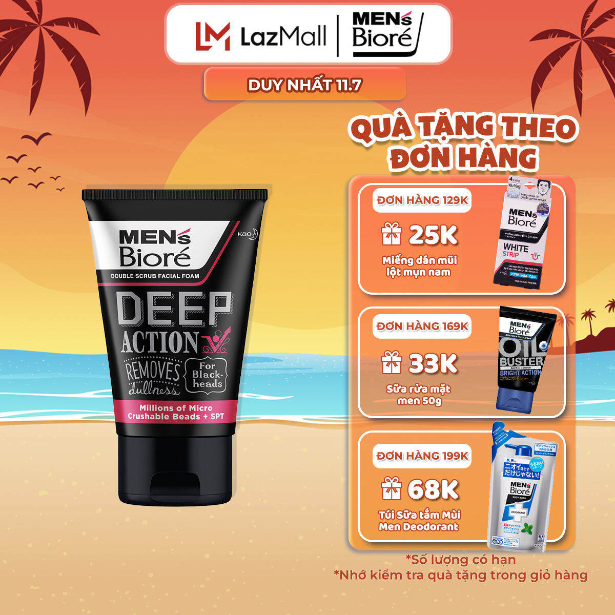 Sữa Rửa Mặt Men Biore Hạt Tác Động Kép Sạch Sâu 100g