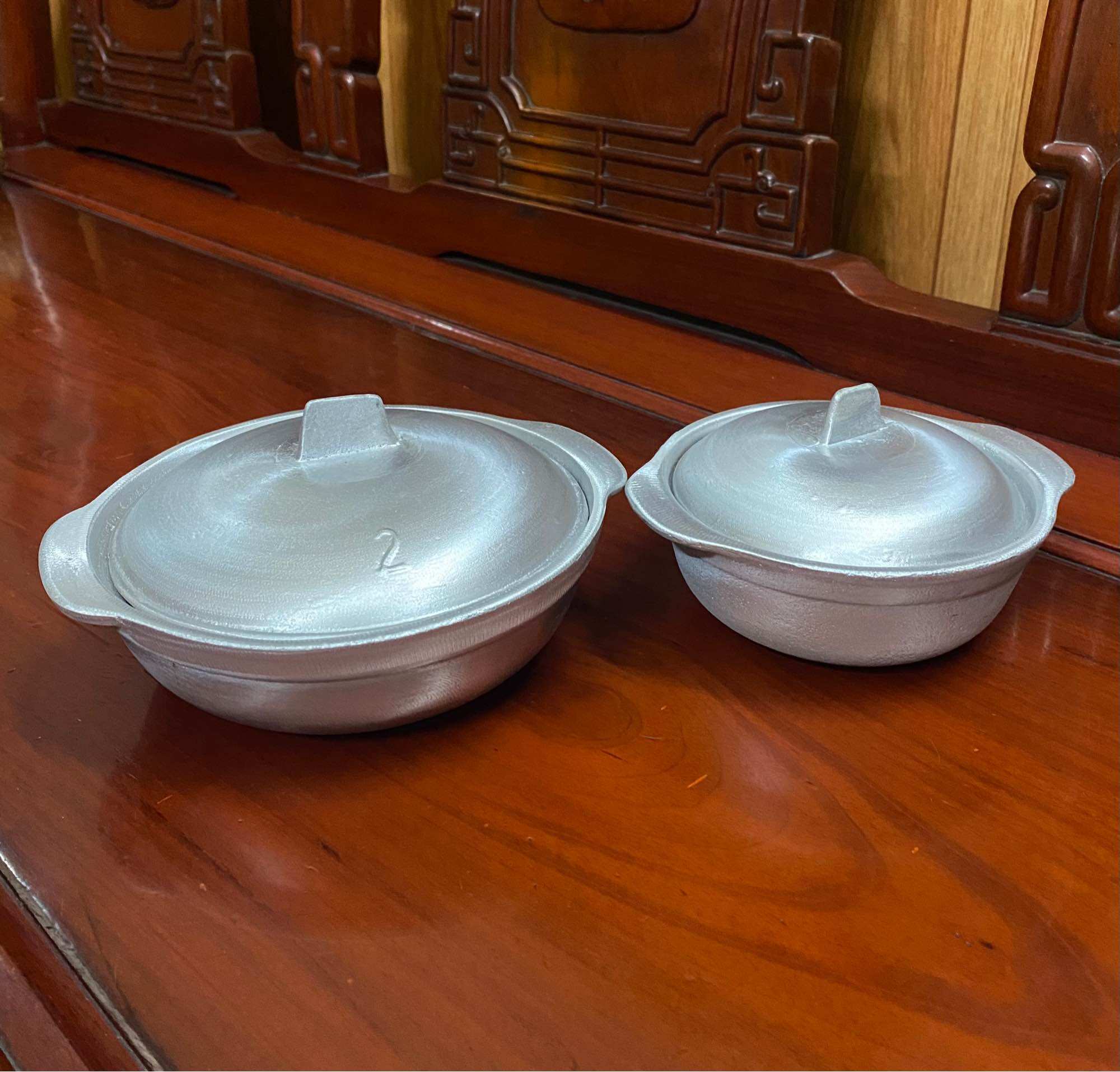 Nồi gang kho quẹt, kho tiêu loại nhỏ Doa bóng size 12-16cm