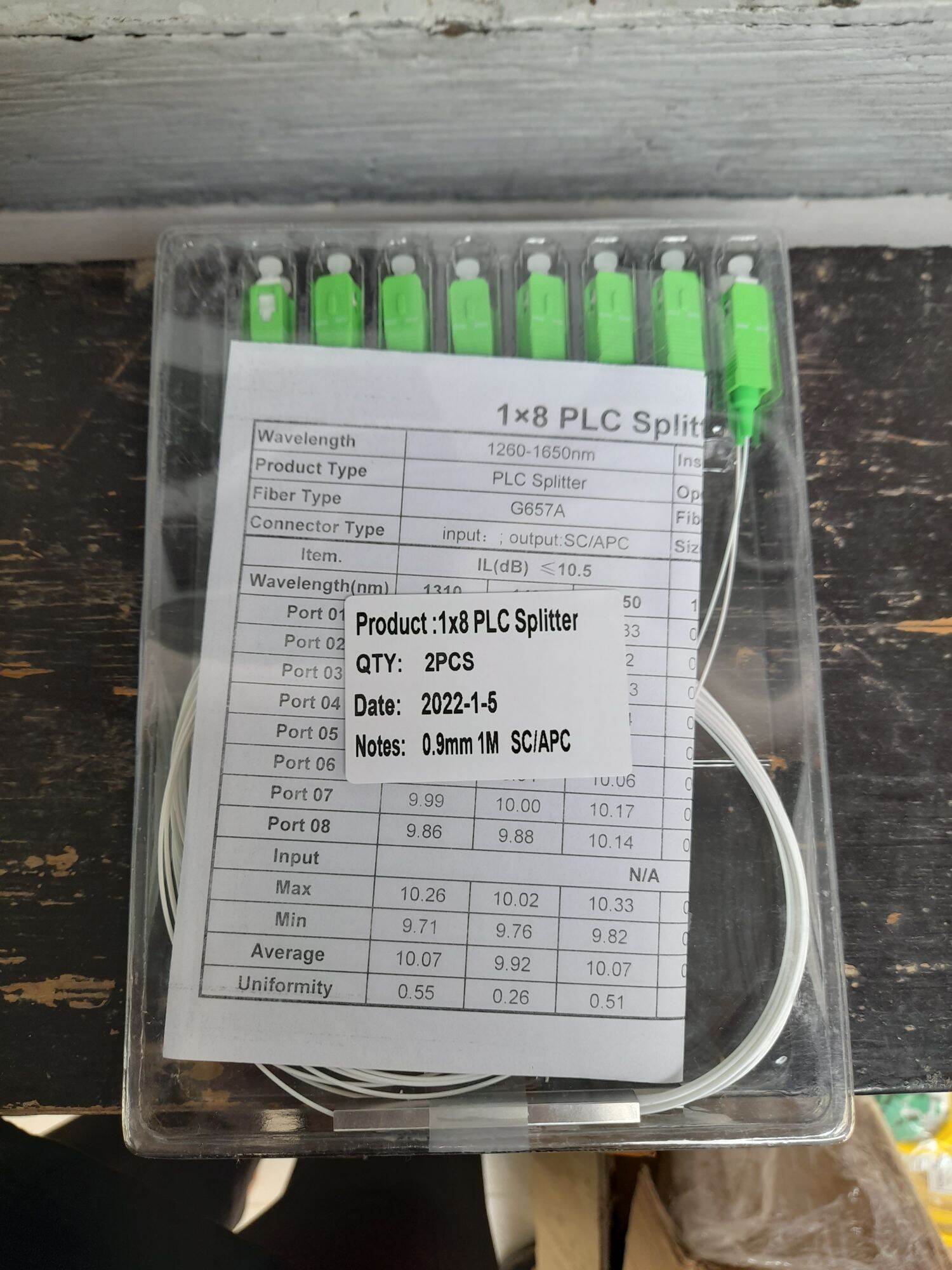Bộ chia quang có connector 1:8 (Loại 1 bộ và Loại 2 bộ)