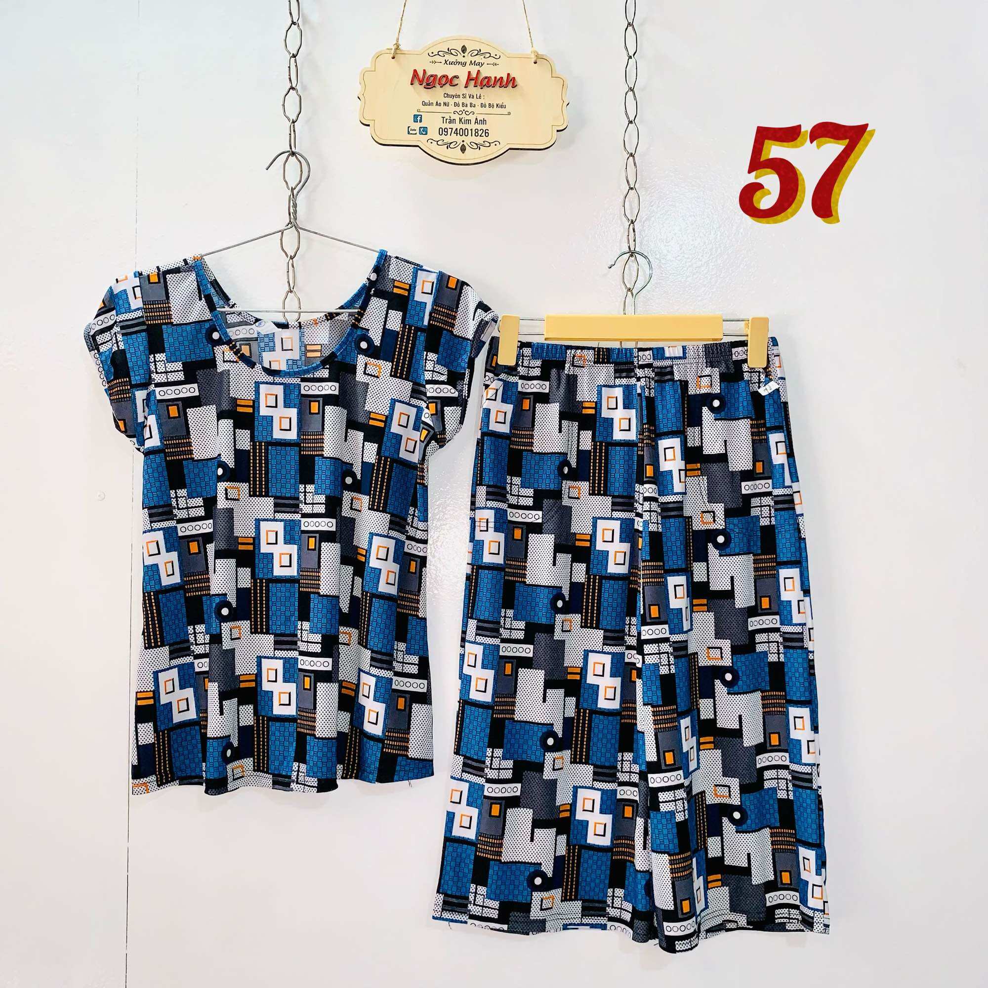 🍀🍀Đồ bộ nữ quần ống suôn (size L: 53kg-62kg)