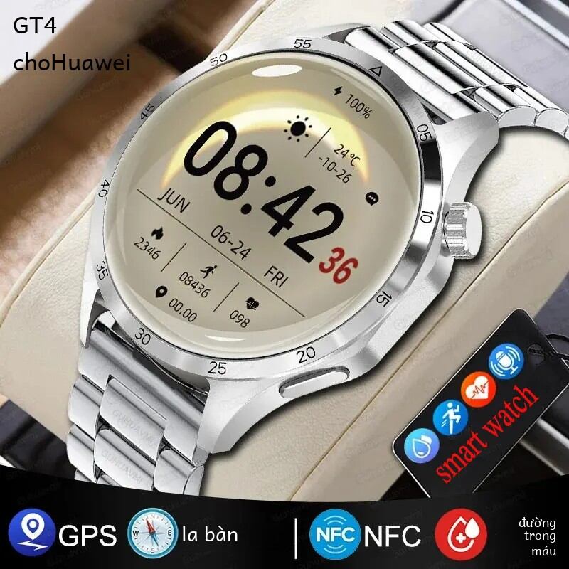 Đồng Hồ Thông Minh Màn Hình AMOLED, Hỗ Trợ Gọi Bluetooth, NFC, Theo Dõi Nhịp Tim & Giấc Ngủ Dành Cho Nam Nữ, Mẫu Mới 2026, Thiết Bị Theo Dõi Thể Dục Android Wear