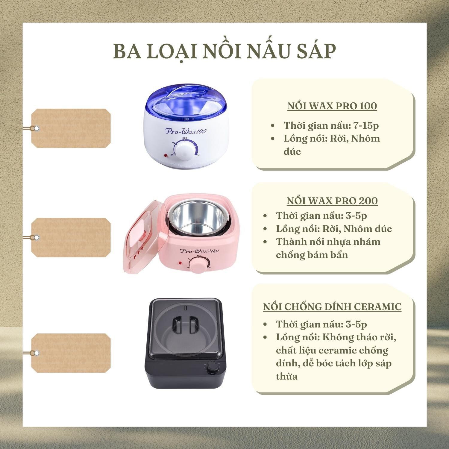 Nồi nấu sáp wax pro 100, pro 200, nồi chống dính ceramic cao cấp