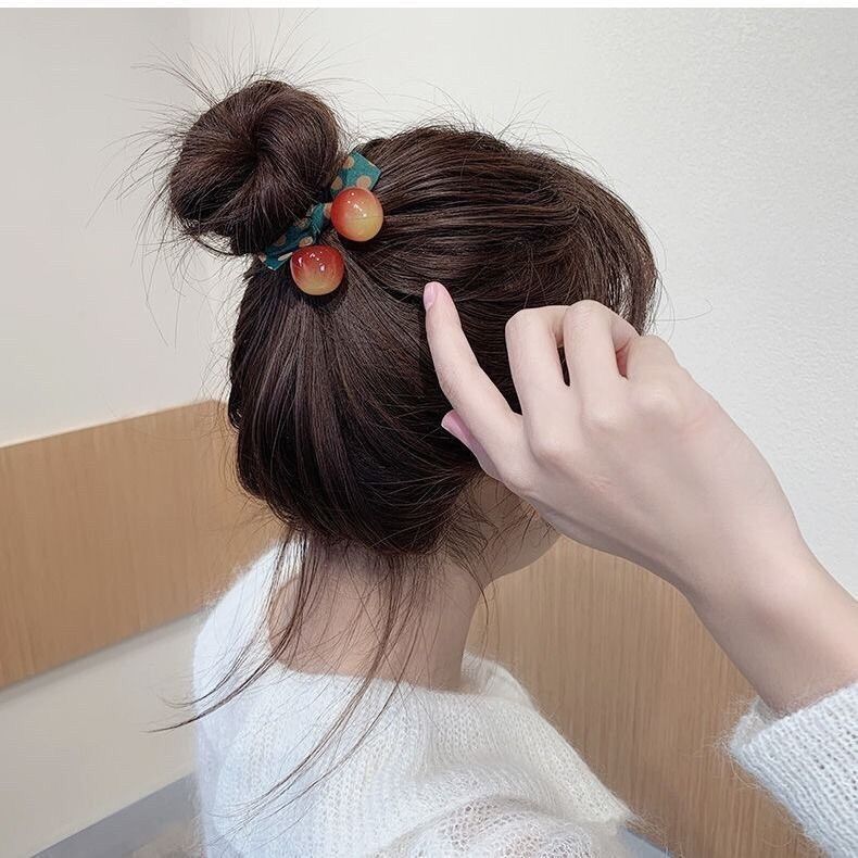 Dây buộc tóc quả cherry dễ thương tiện dụng