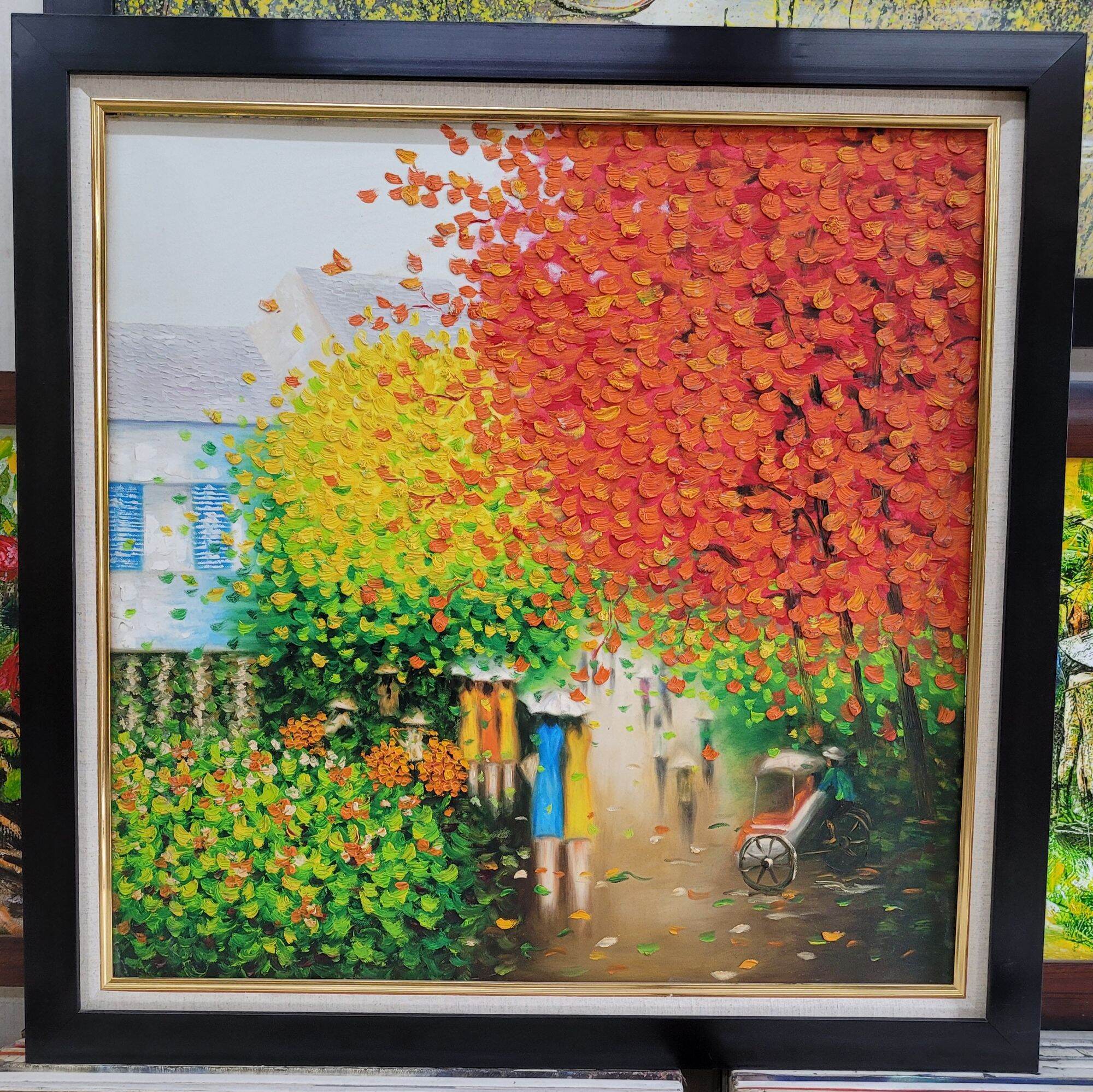 Tranh sơn dầu vẽ tay dùng để trang trí nội thất, nhà cửa