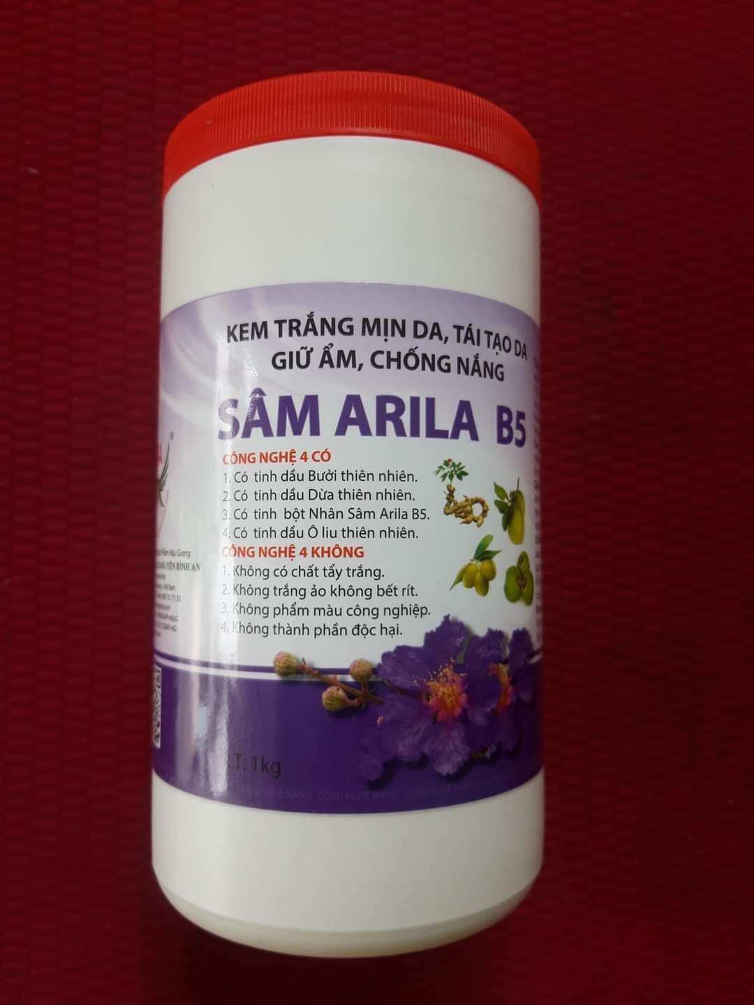 KEM KÍCH DƯỠNG TRẮNG DA SÂM ARILA B5 1KG