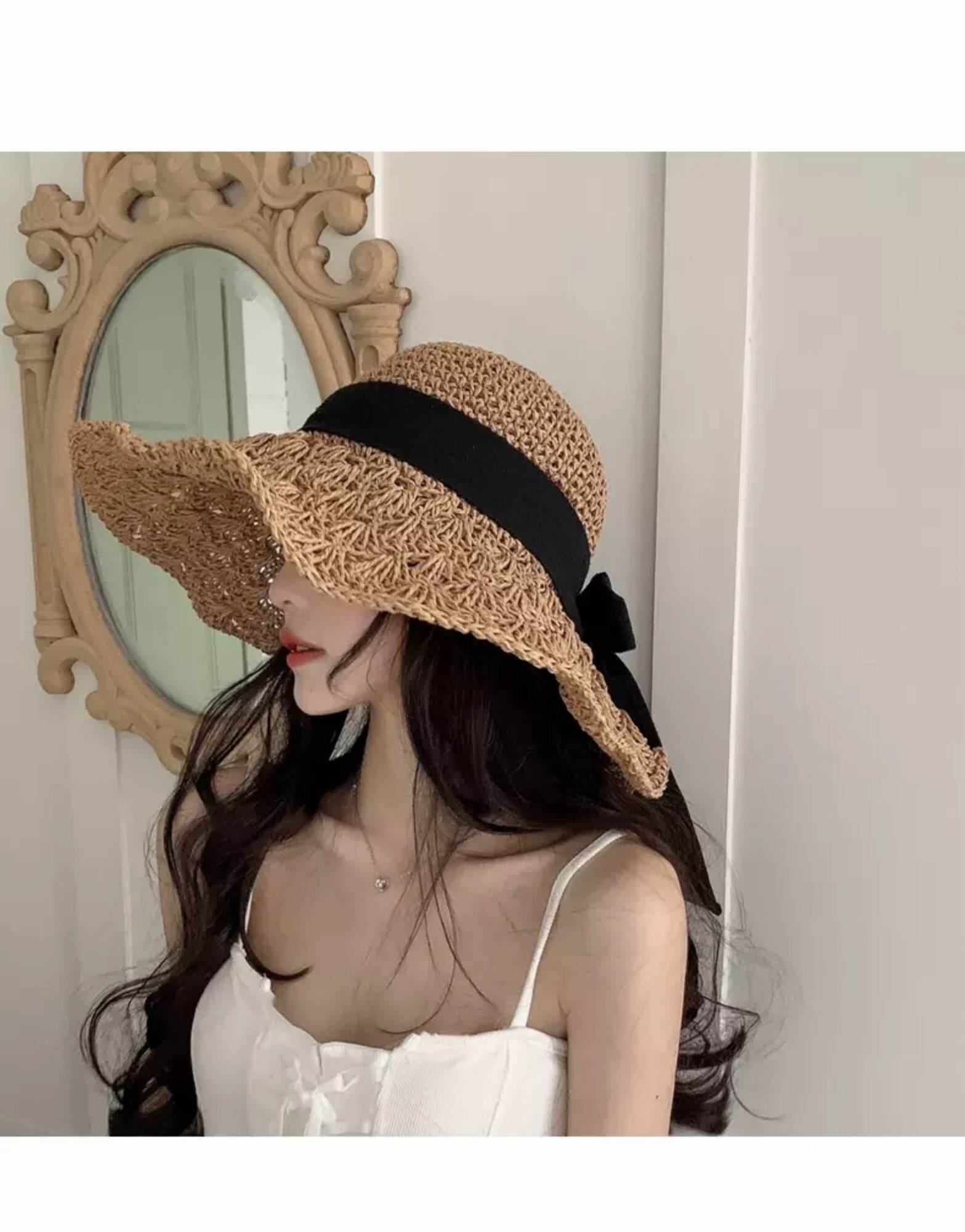 Mũ cói nữ thời trang đi biển du lịch