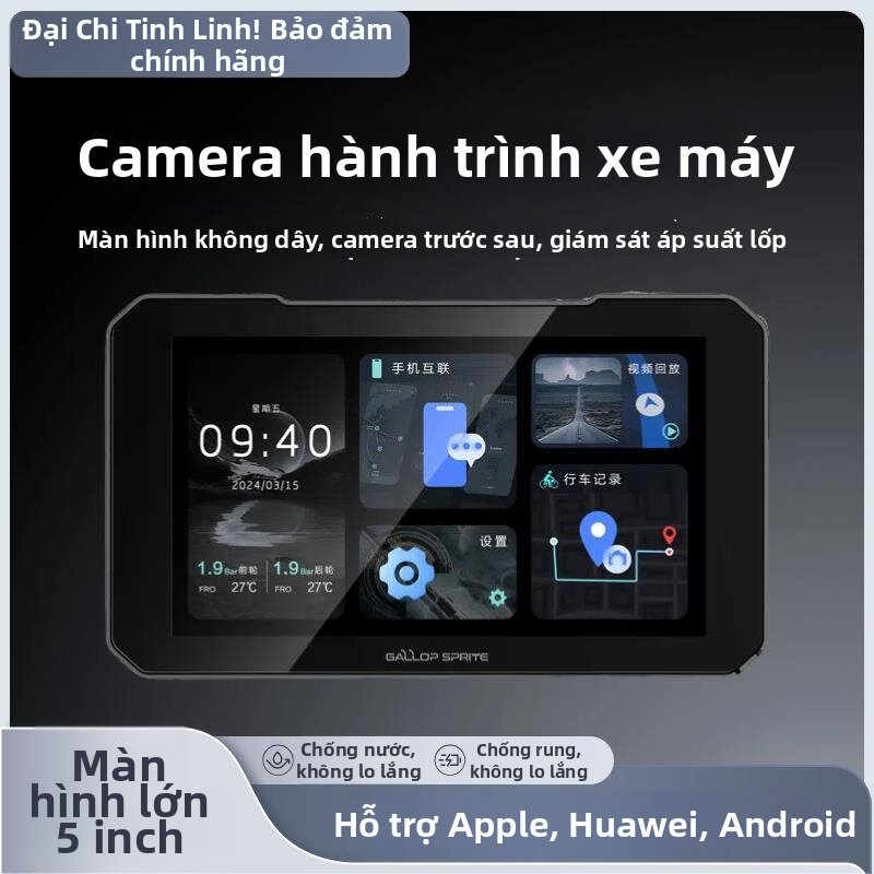 Dual Camera Dash Cam with Navigation and Tire Pressure Monitoring Waterproof Giá 2,737,000 Đồng*Miễn phí vận chuyển