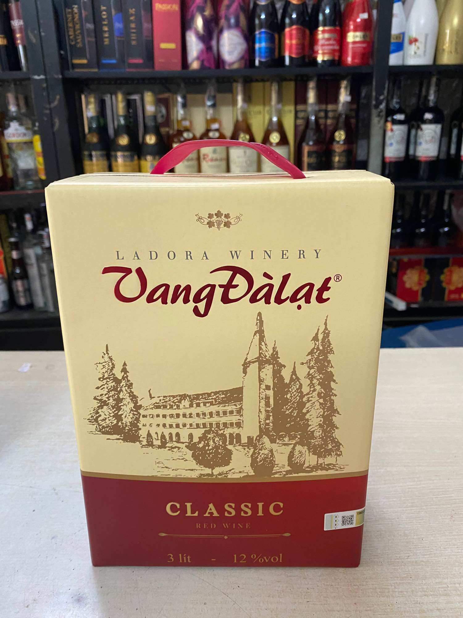 Vang Đà Lạt Đỏ CLASSIC 12% 3 Lít-Hộp Giấy( bịch)