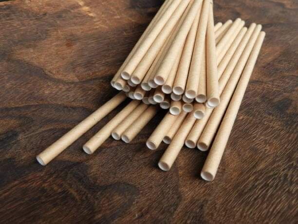 Ống hút giấy phi 6 (túi 100 chiếc) nhiều màu