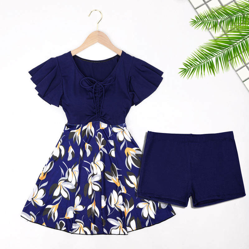 Đồ Bơi Đồ Bơi Nữ Kiểu Váy Liền Thân Cỡ Lớn Mẫu Cho Mẹ Cỡ Lớn Áo Bơi Đi Biển In Hoa Kín Đáo Cỡ Lớn Cho Người Trung Niên Và Cao Tuổi