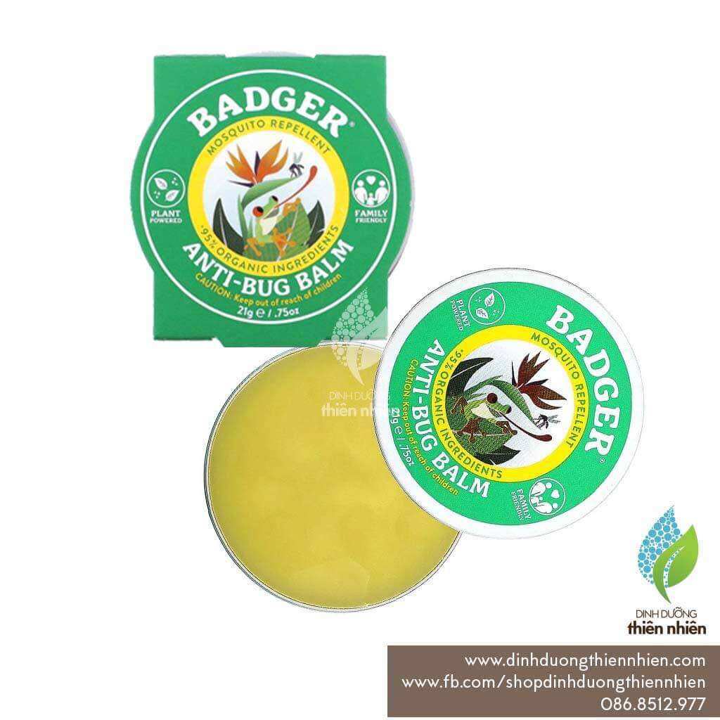 Sáp bôi hữu cơ chống muỗi & côn trùng đốt badger anti bugs 21g dạng hủ
