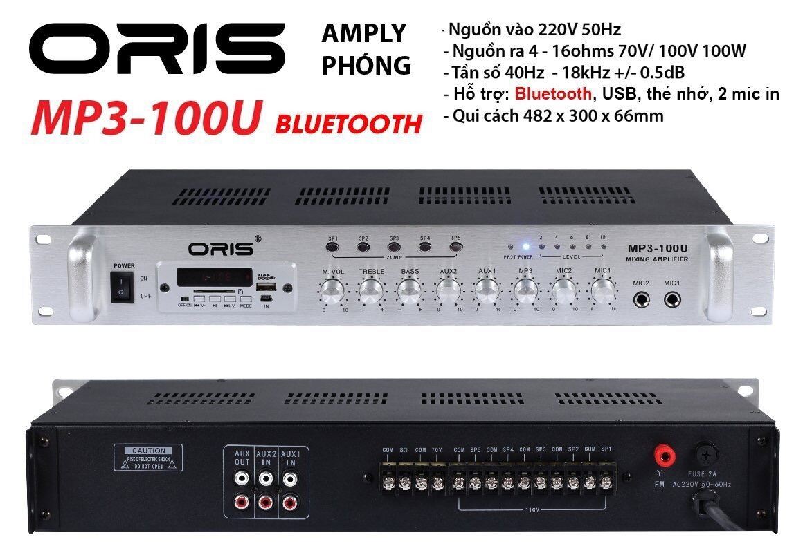 Ampli loa phóng Oris MP3-100U - có bluetooth