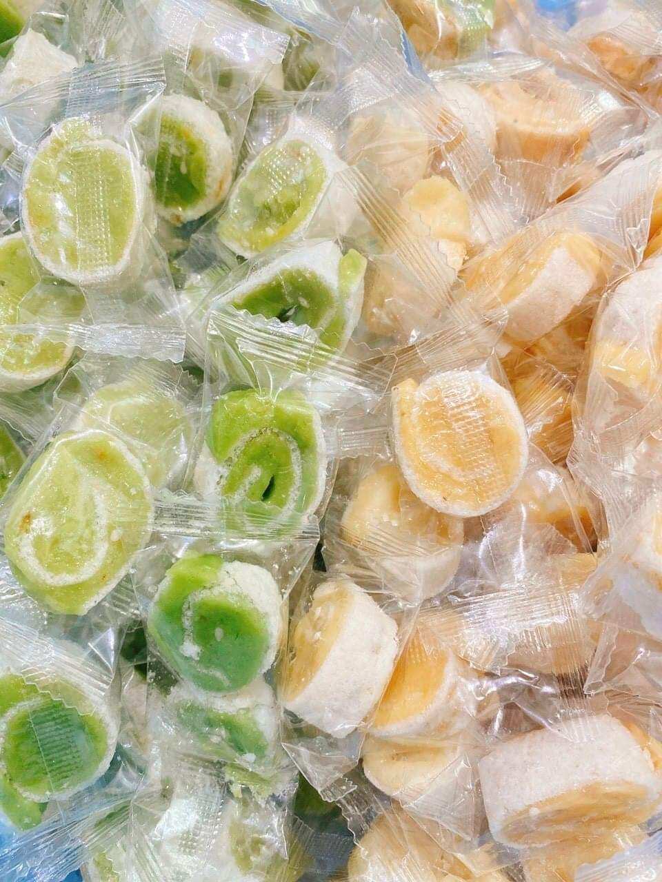 Kẹo dừa non lá dứa cuộn mini 500g
