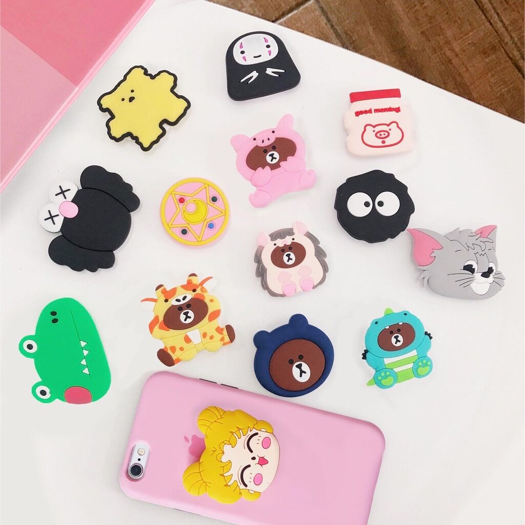 Pop dán điện thoại, giá đỡ điện thoại cute, popsocket