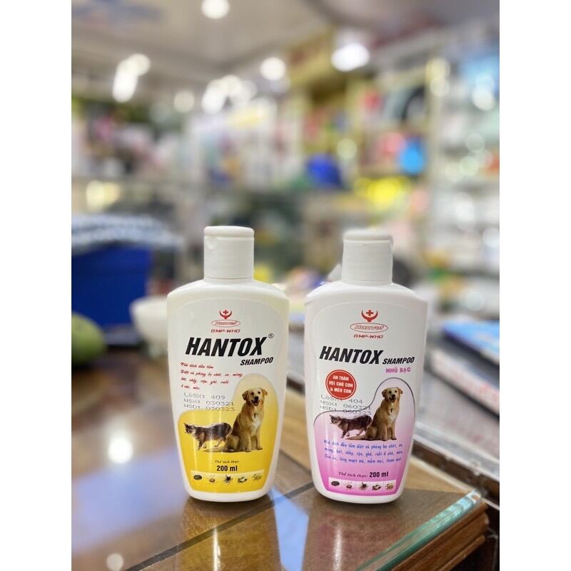 Sữa Tắm Diệt Ve Rận Bọ Chét Chó Mèo Hantox Shampoo 200ml