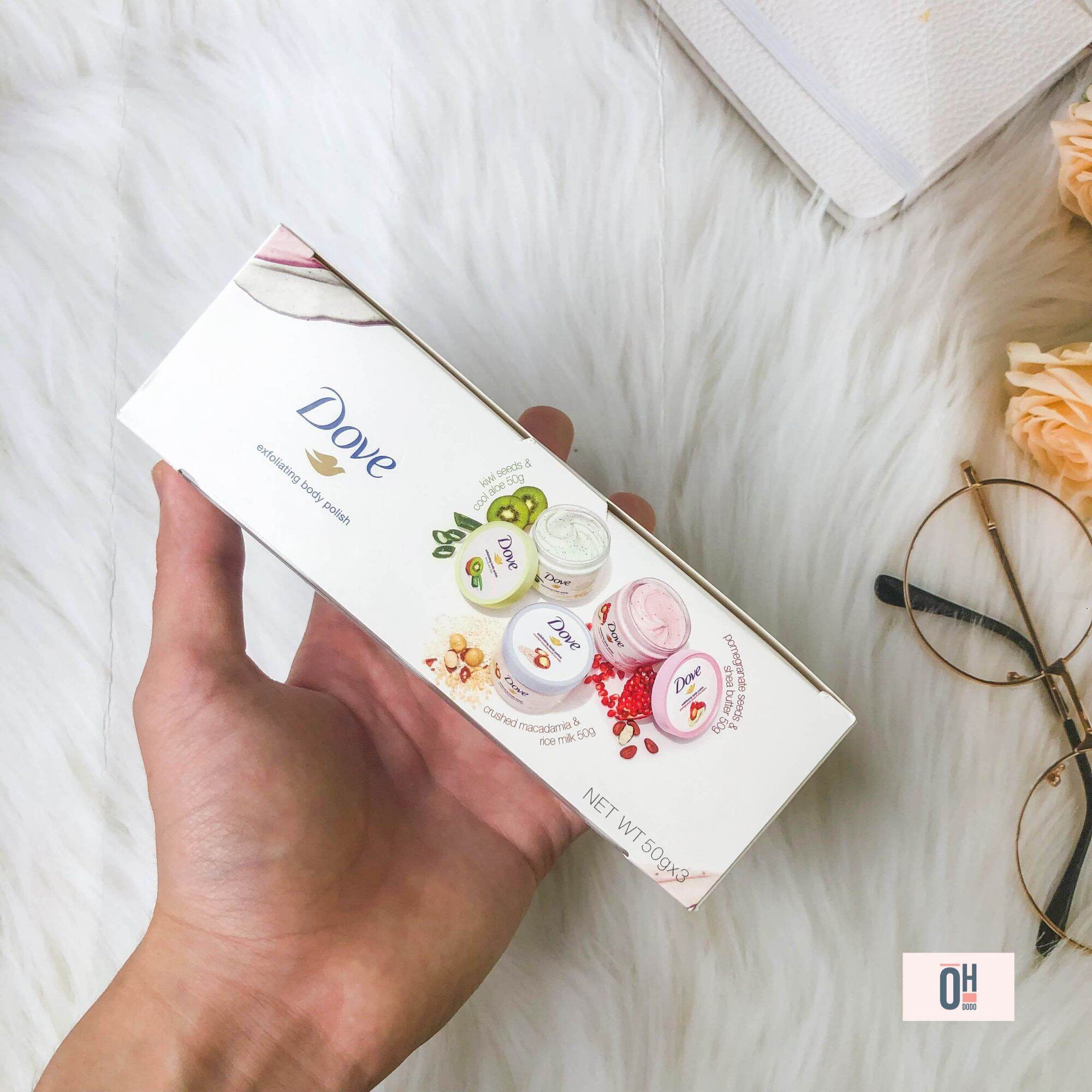 Tẩy tế bào chết Dove set 3