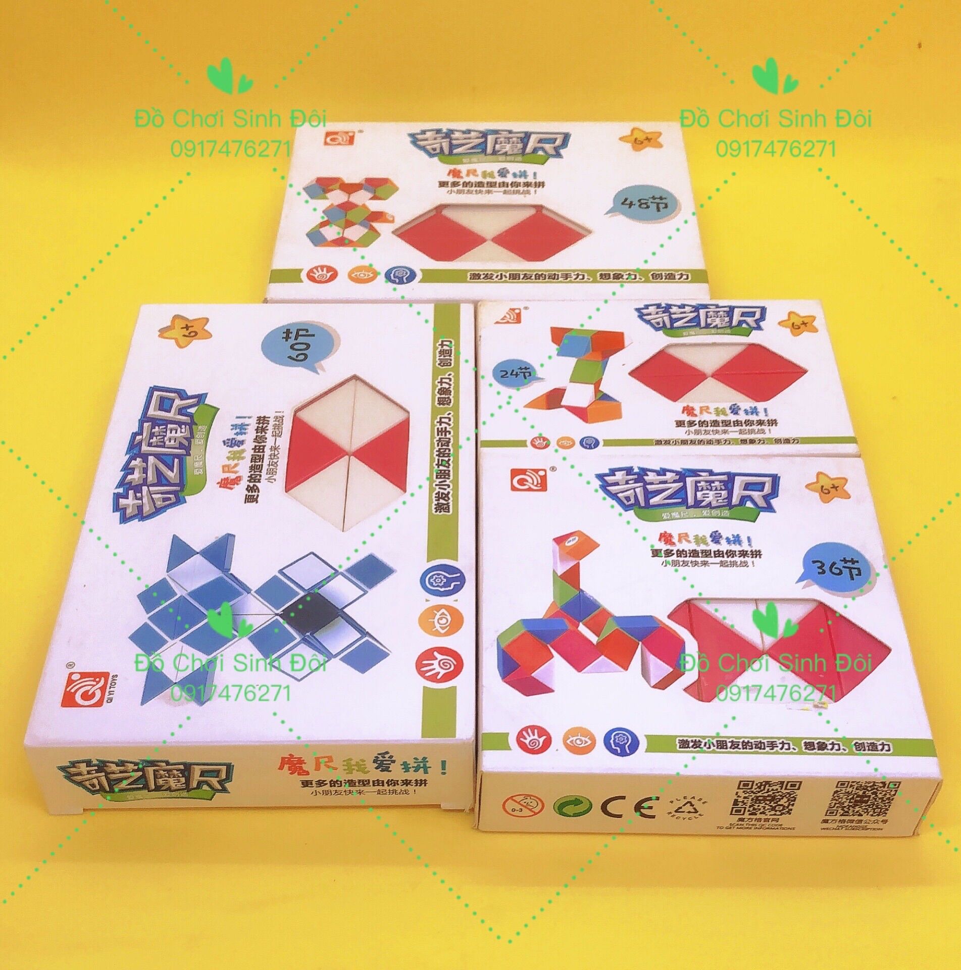 Rubik rắn 36 khúc -màu hồng