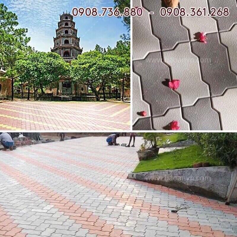 Khuôn Gạch con sâu  làm sân vườn