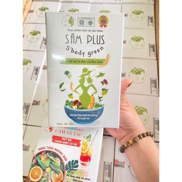 (Chính hãng - bao check mã ) kẹo giảm cân SÂM PLUS . 30v và 15 gói trà