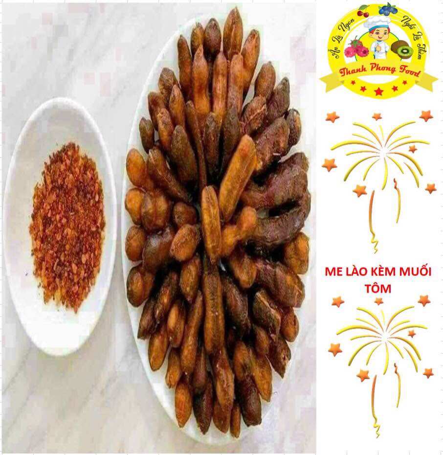 Me lào sấy kèm muối tôm loại 1 - hủ 500gr