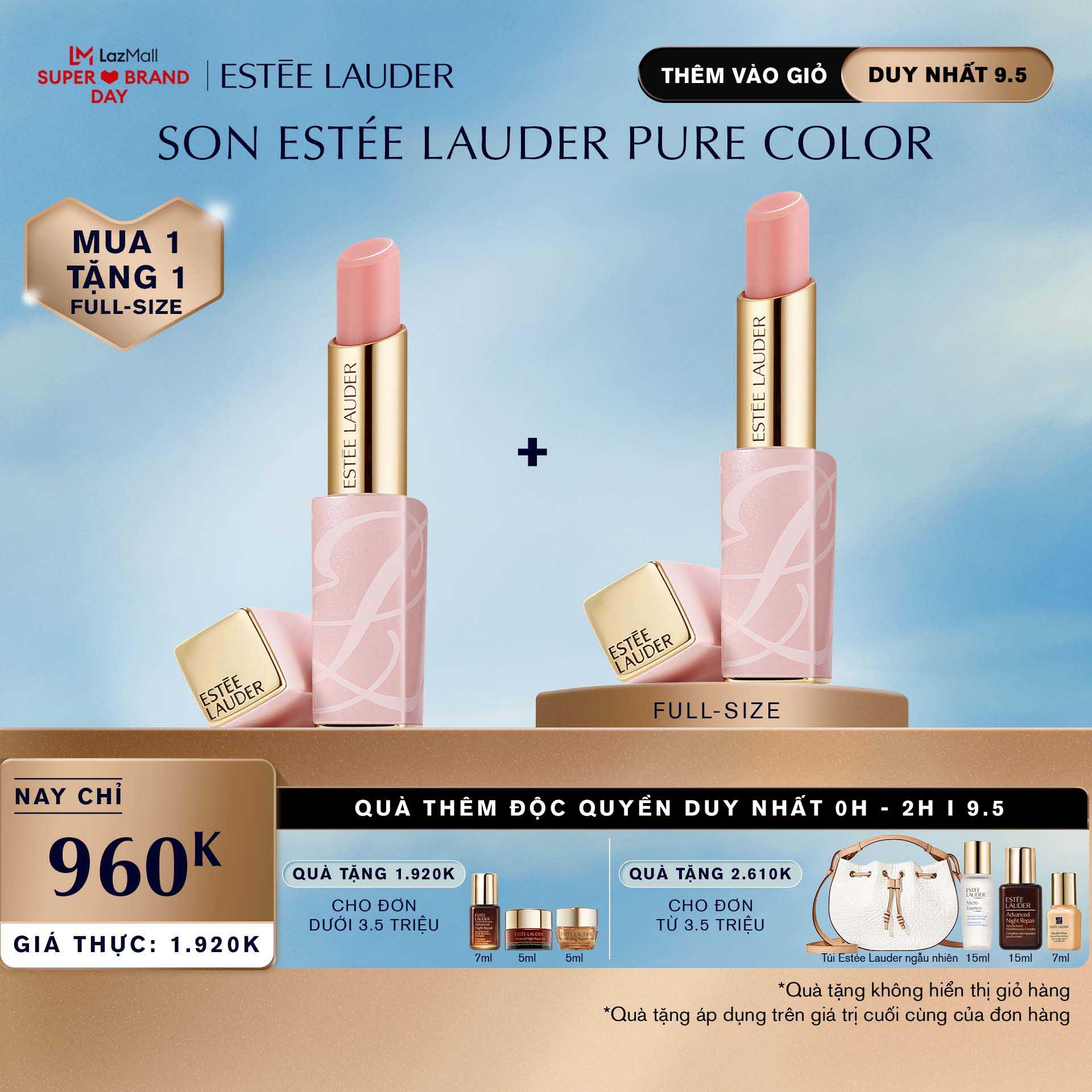 [ĐỘC QUYỀN 09.05] - Estee Lauder - Bộ 2 món: Son dưỡng ẩm môi mềm mịn Pure Color Envy Color Replenish Lip Balm 3.2g Son Lip Balm full size (Giá trị thực: 1.920.000Đ)
