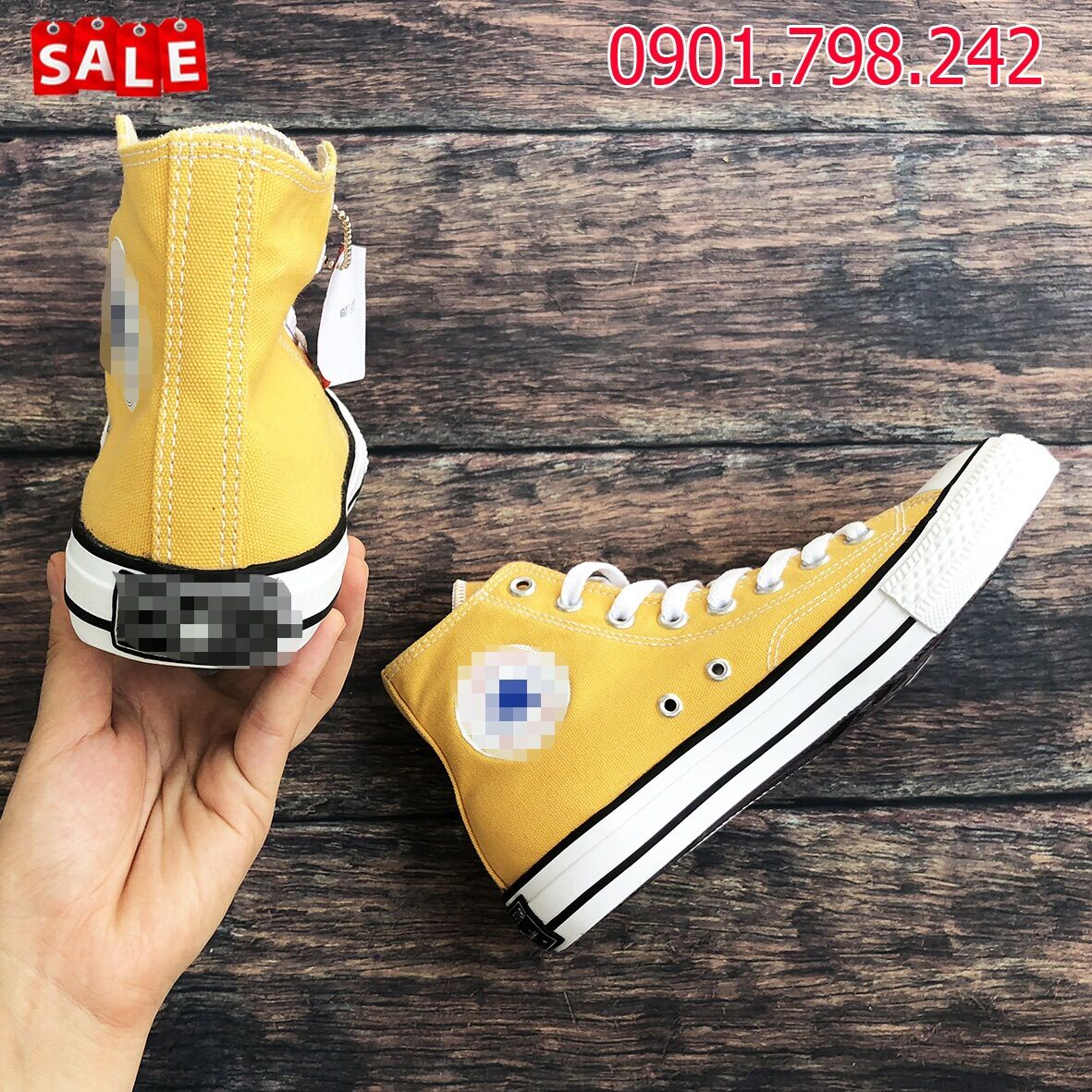 [Ảnh thật] Giày thể thao Conversee Vàng Cổ Cao Nam Nữ