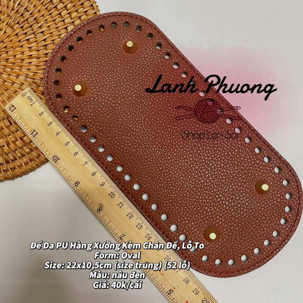 Đế Túi Da Pu 22x10.5cm size trung