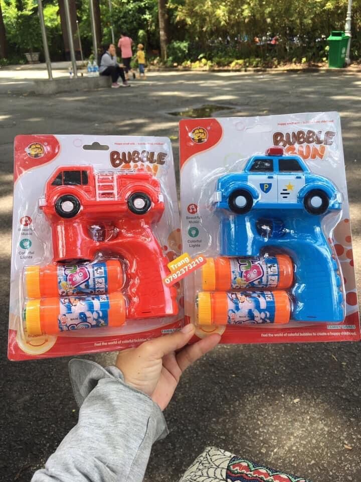 [HCM]Súng bắn bong bóng xà phòng hình xe