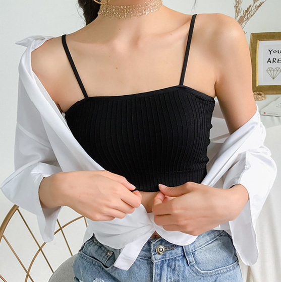 Áo Bra 2 Dây Gân Tăm có đệm ngực