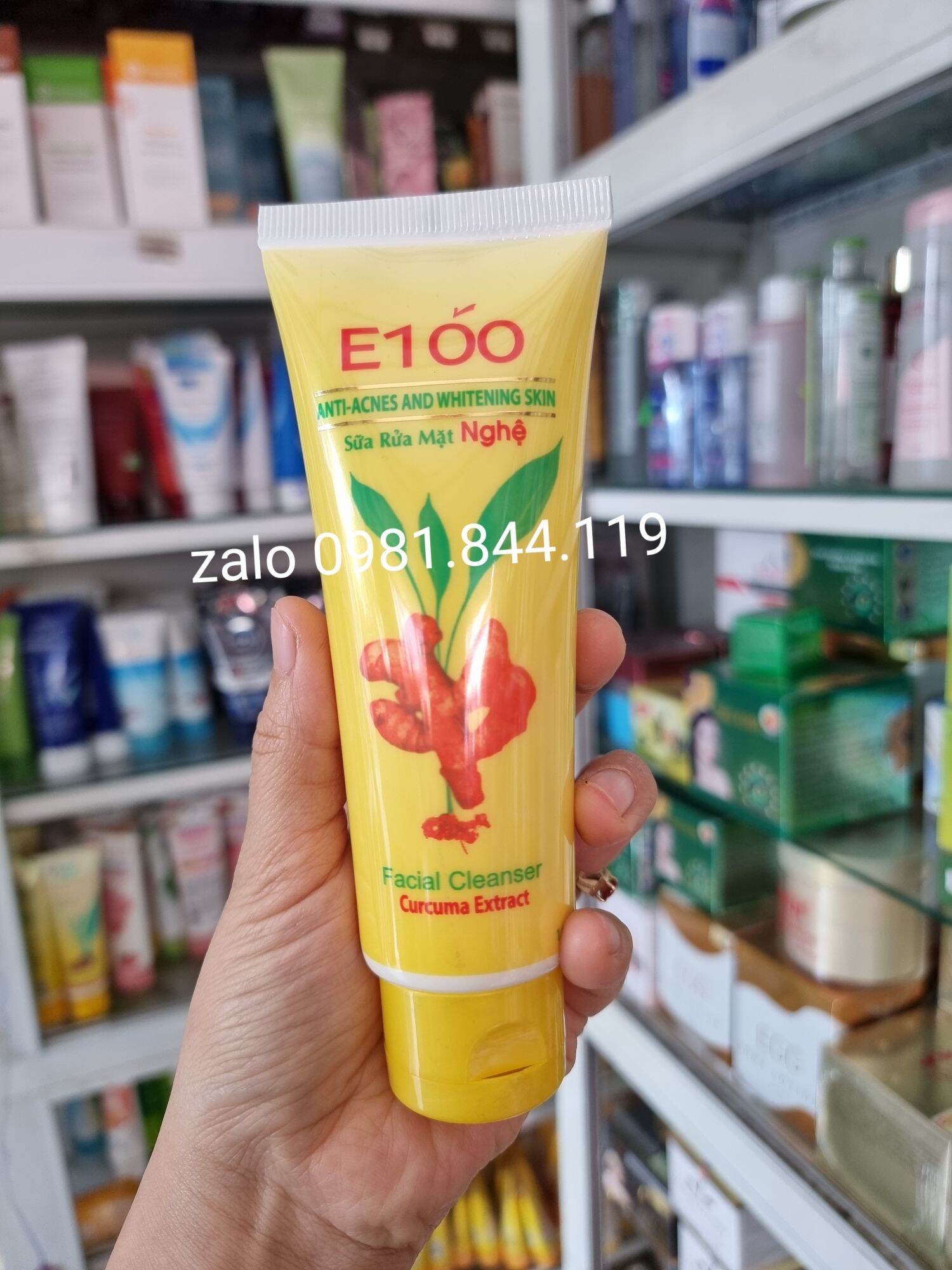 Sữa rửa mặt e100 nghệ 100gr tuýp lớn chuẩn cty