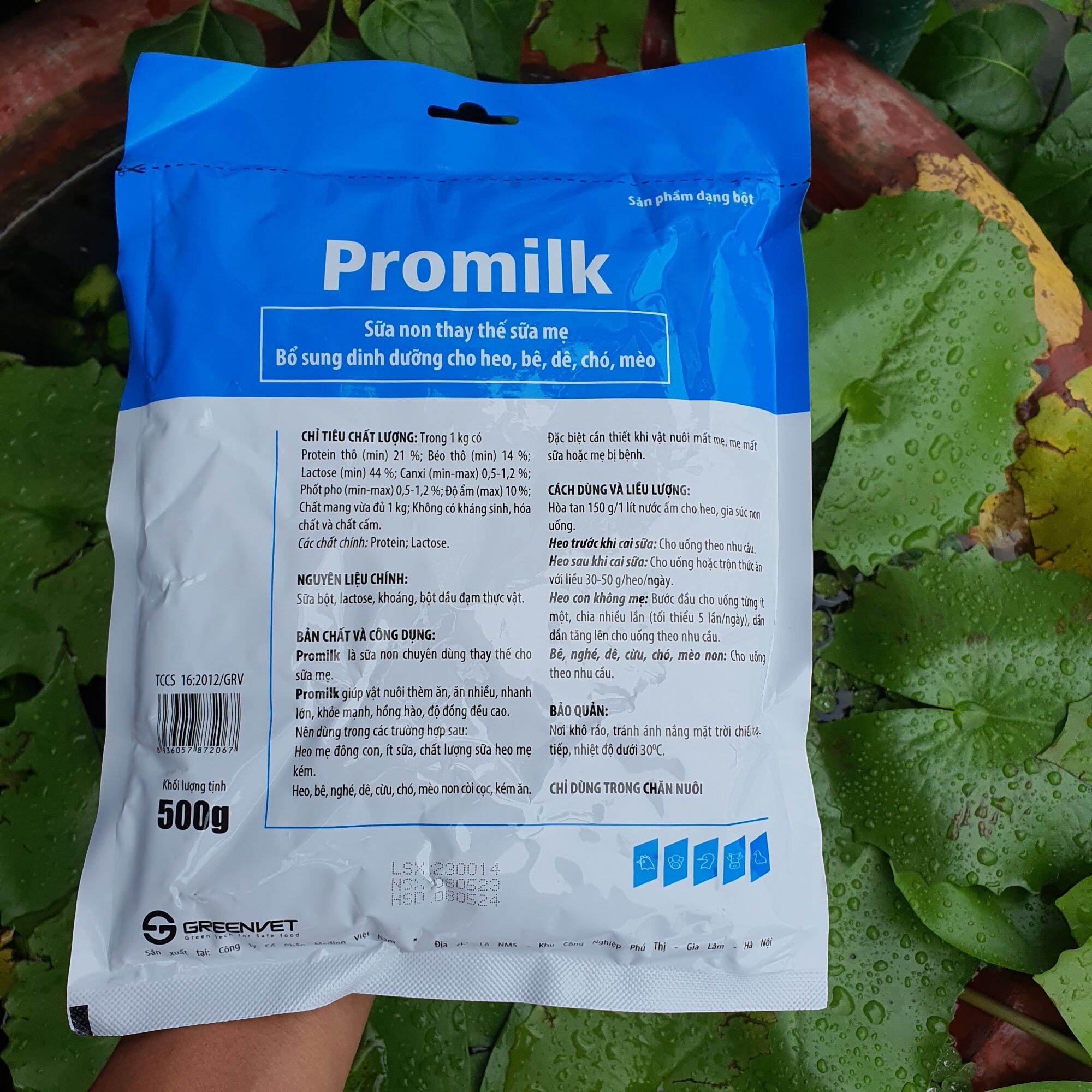 Sữa non thay thế sữa mẹ dành cho heo, bê, dê, chó, mèo - PROMILK 500g