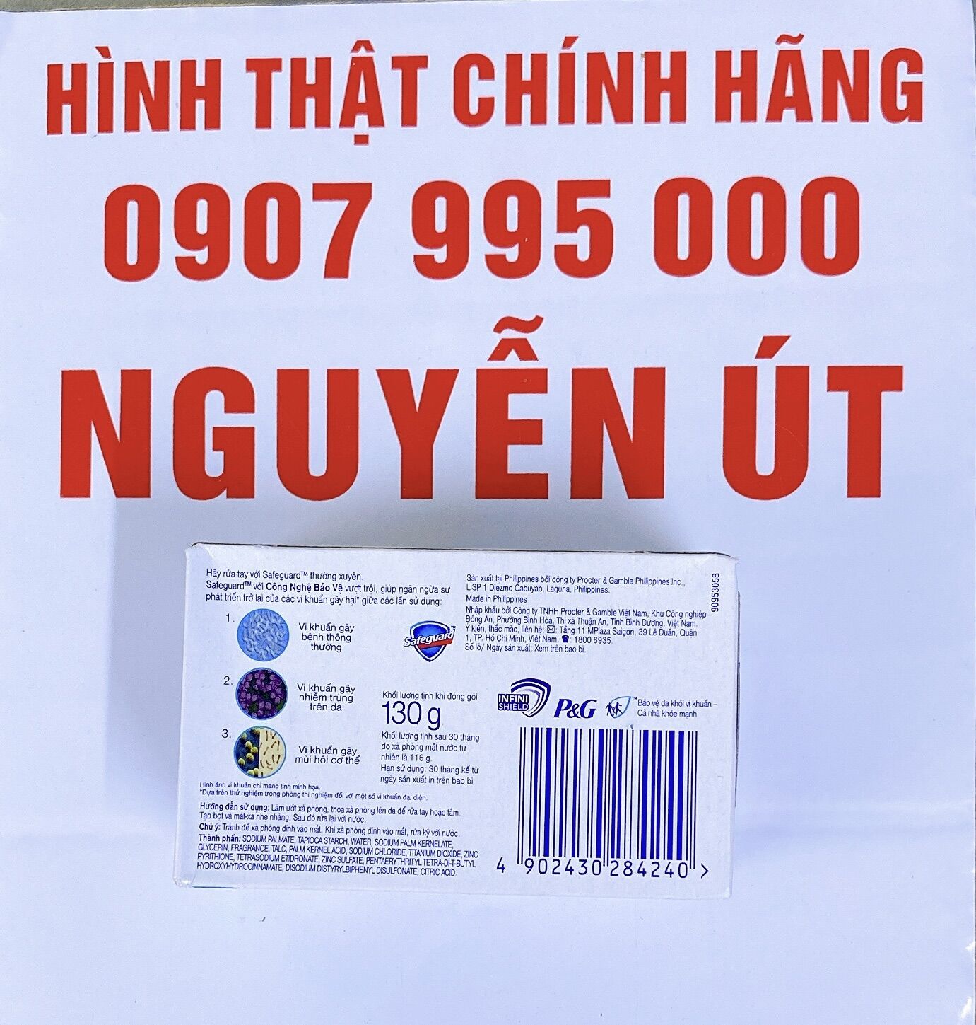 xà bông safeguard 125g  trắng