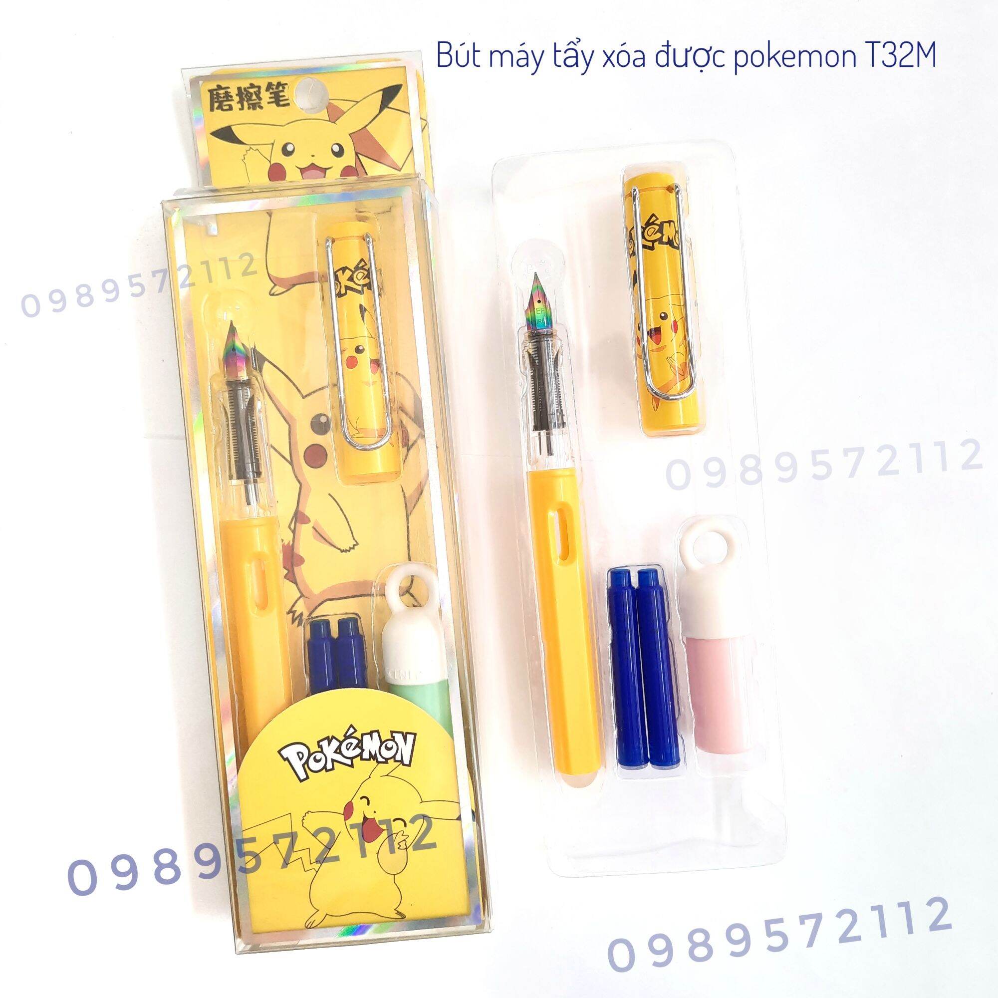Bút máy tẩy xóa được T32M hình doremon.