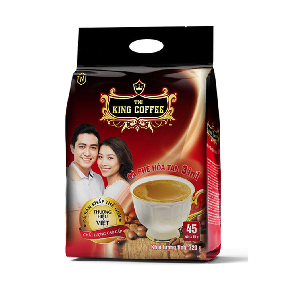 Cà phê hòa tan King-3in1 bịch 45 gói x16g
