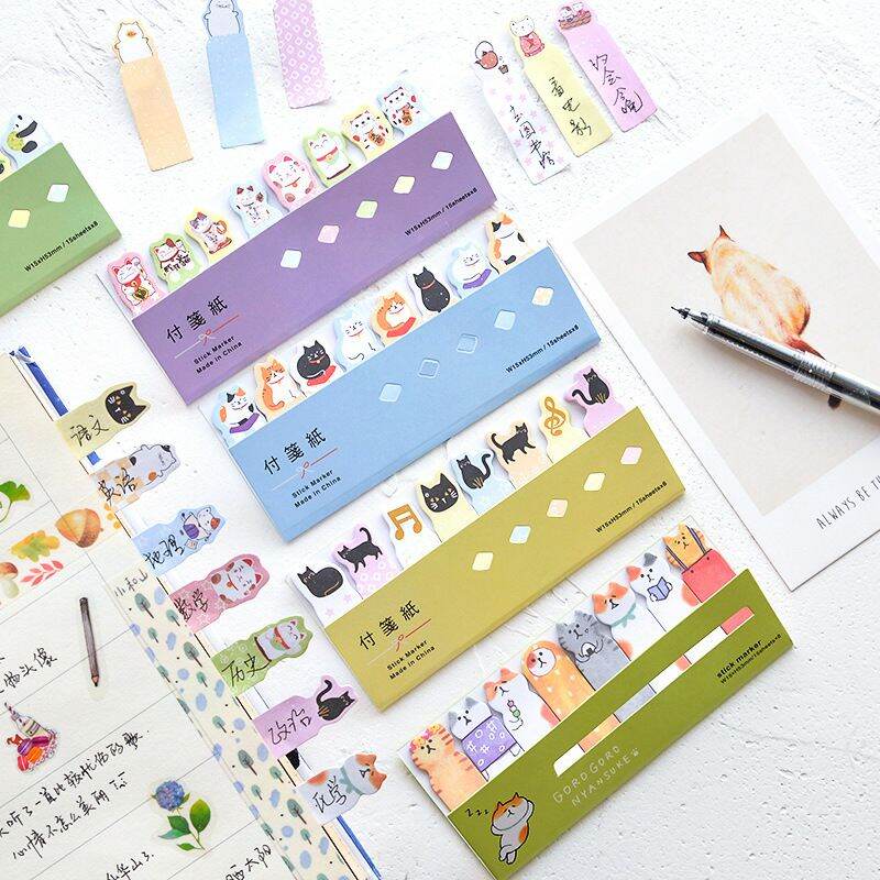 miếng dán ghi nhớ note sách hình thú dễ thương