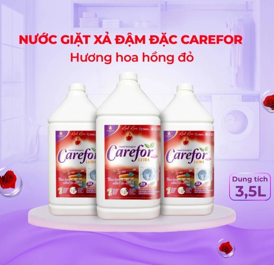CAREFOR Nước giặt xả đậm đặc Chai 3.5lít