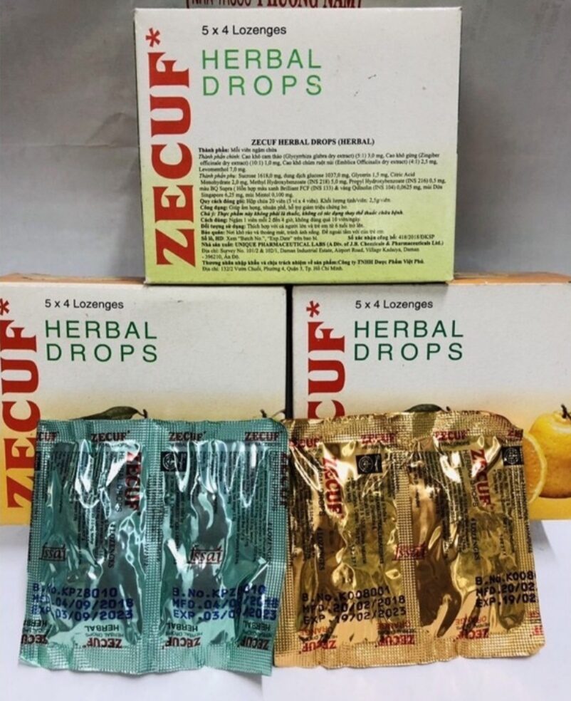 Viên ngậm zecuf herbal drops