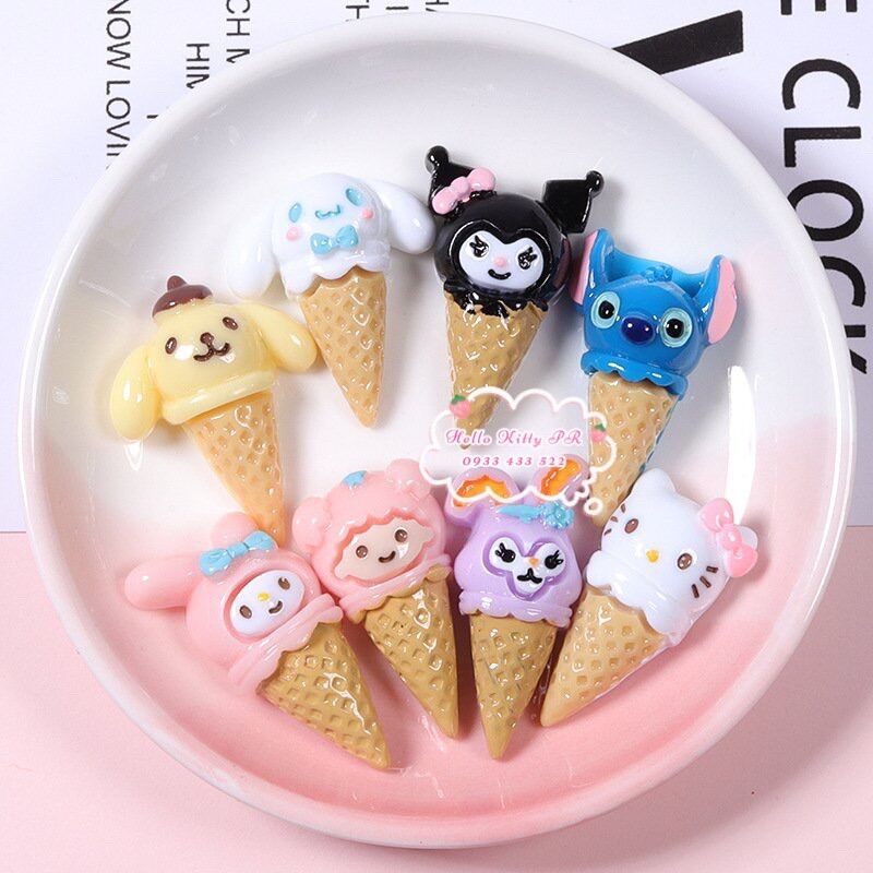 Charm icon trang trí phụ kiện Hello Kitty - Doremon Doraemon