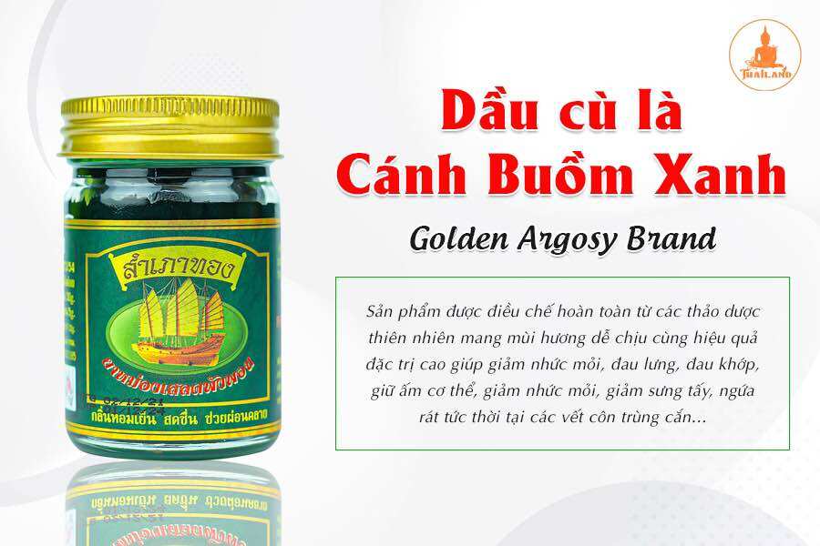 Dầu Cù Là Xoa Bóp Cánh Bườm Thái Lan 50gram