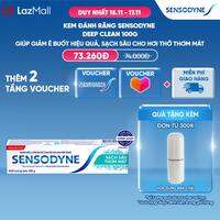 Kem đánh răng SENSODYNE Deep Clean 100g giúp giảm ê buốt hiệu quả, sạch sâu cho hơi thở thơm mát