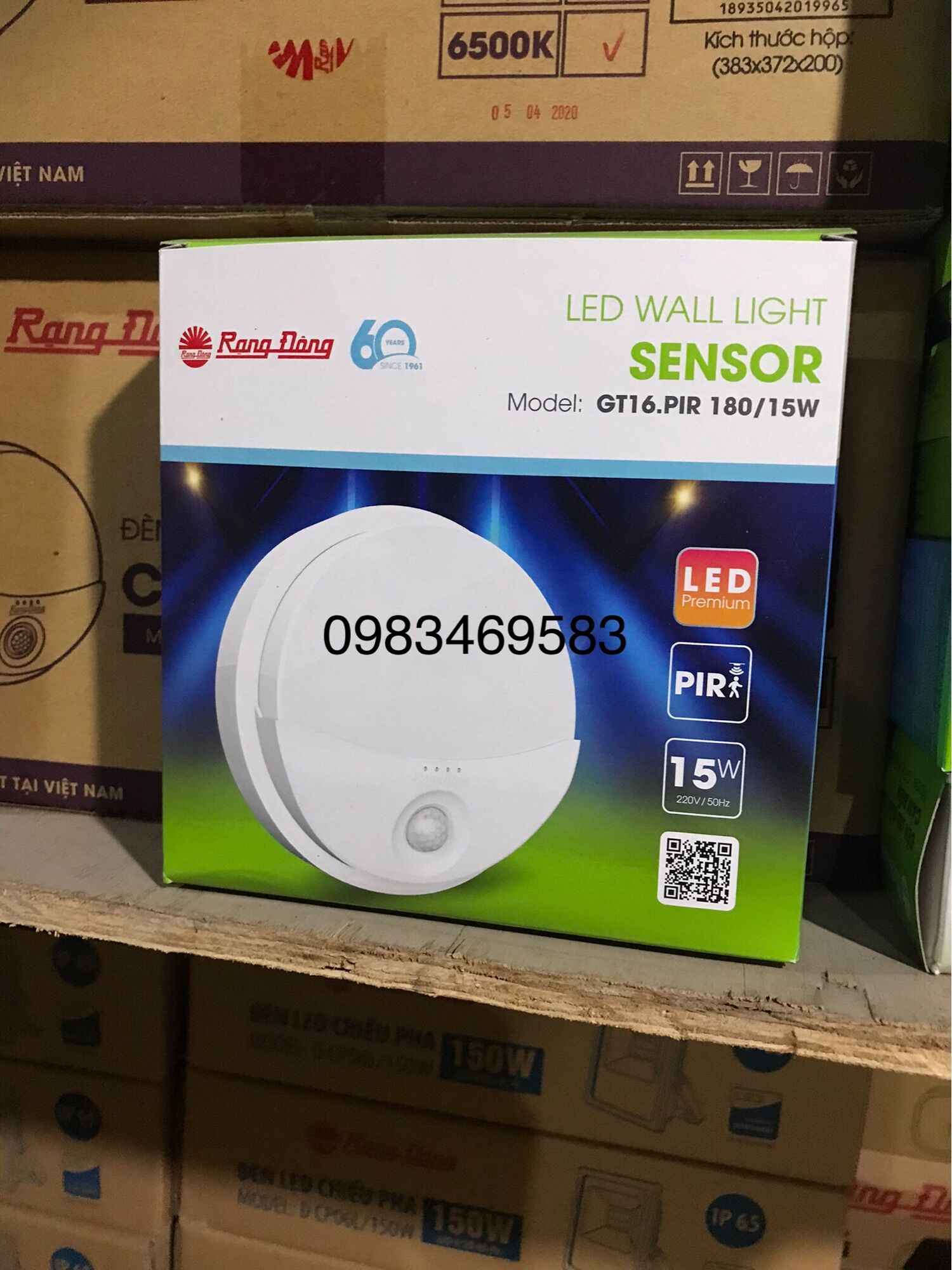 Đèn tường led cảm biến Led 15W Rạng Đông