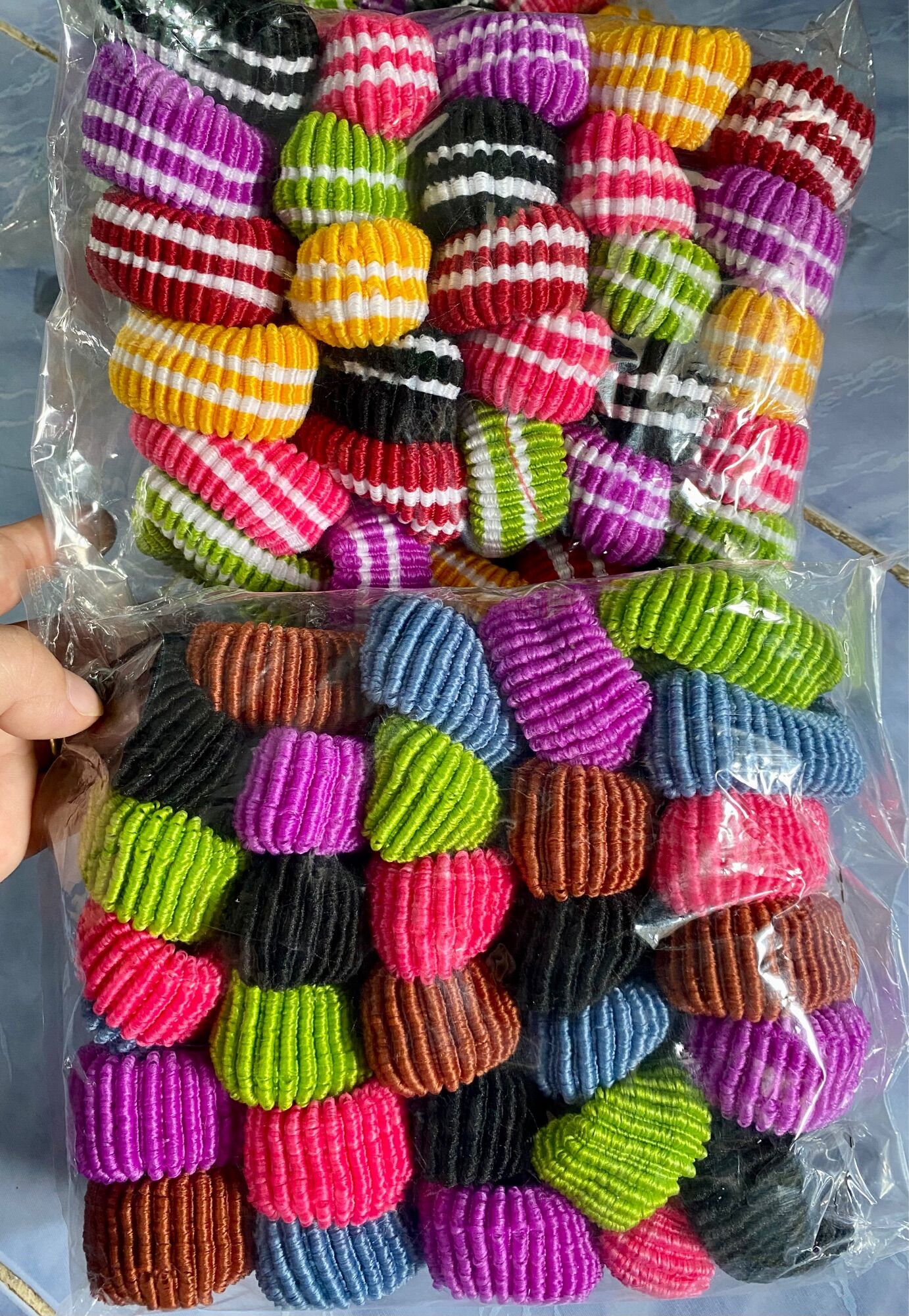 🔥🔥 set 10 dây cột tóc len bản lớn