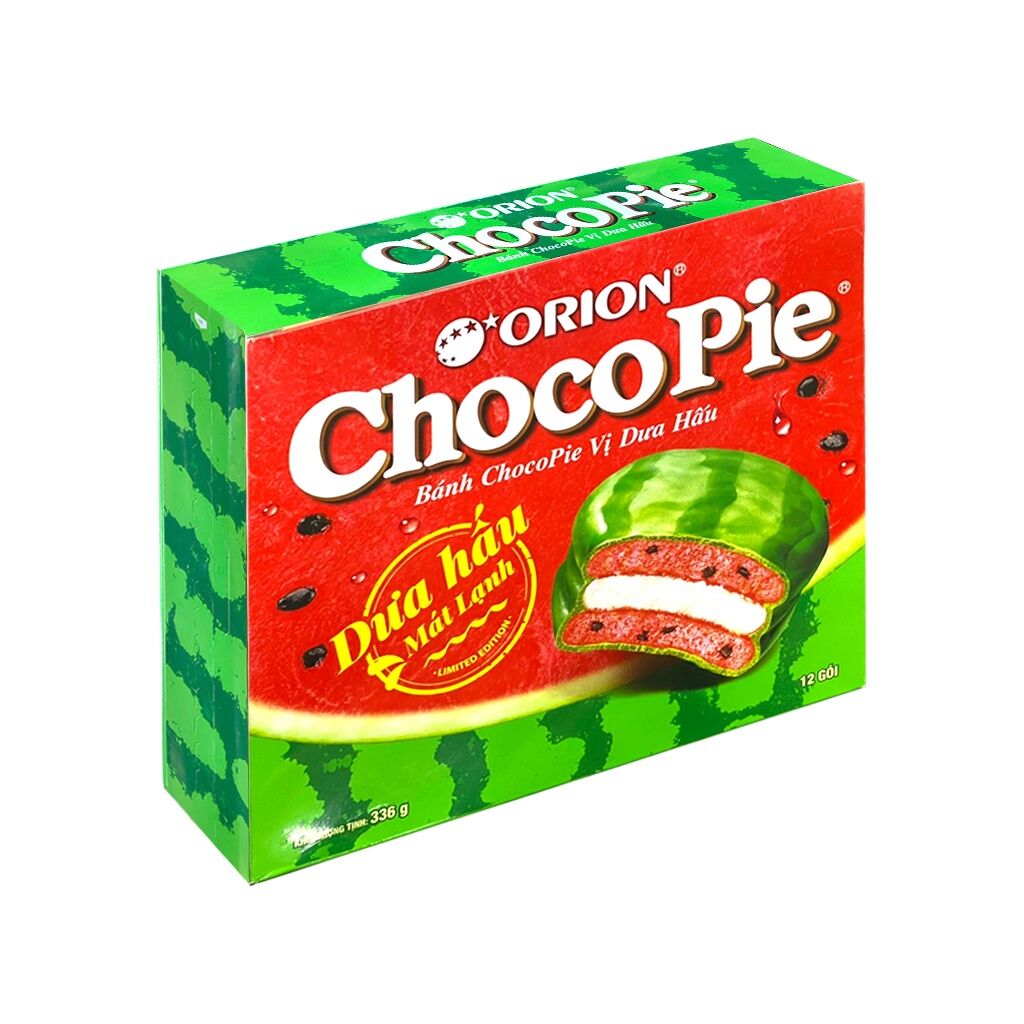Bánh Choco-pie vị dưa hấu hộp 336g 12 cái