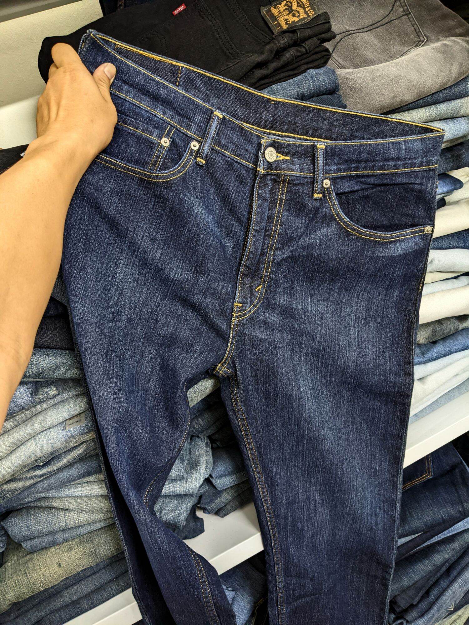 quần jeans levis 505 chính hãng form suông