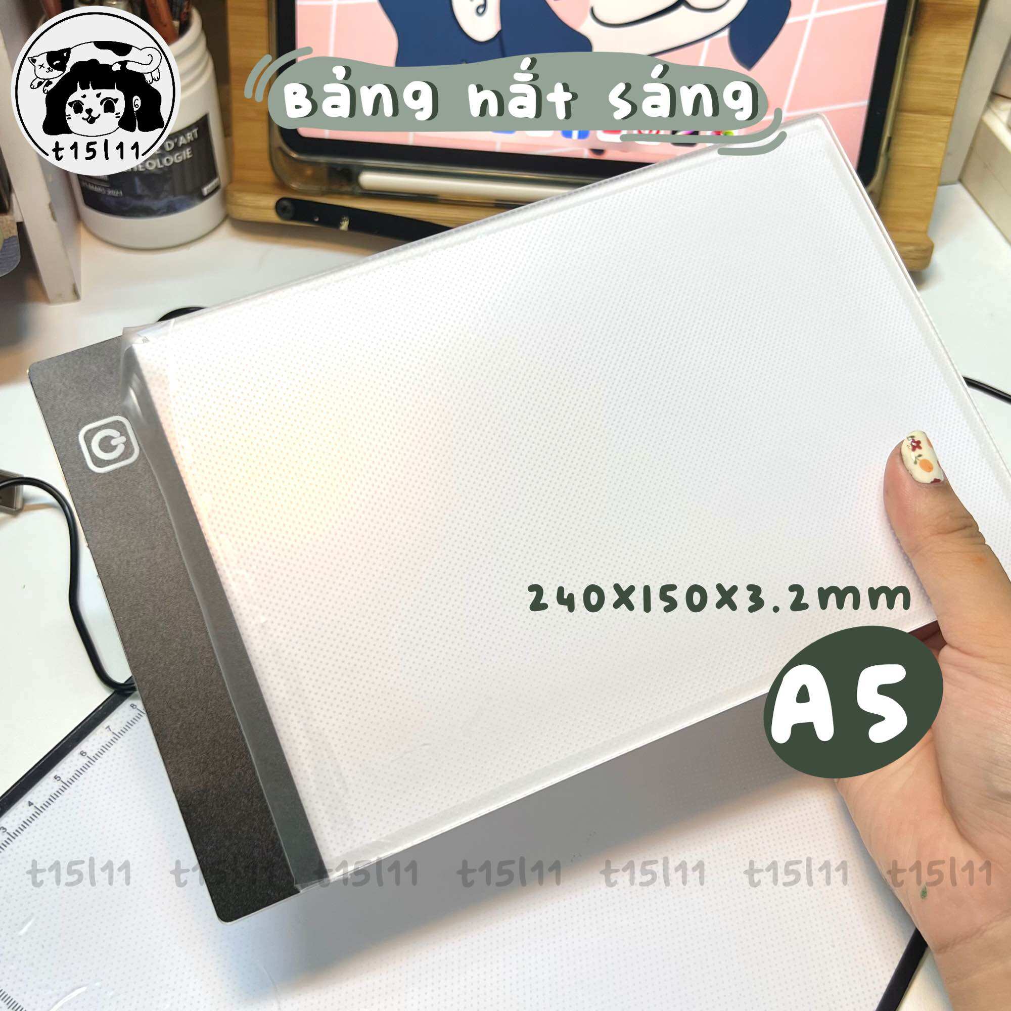 [t15l11] Bảng hắt sáng 3 cấp độ A5/A4